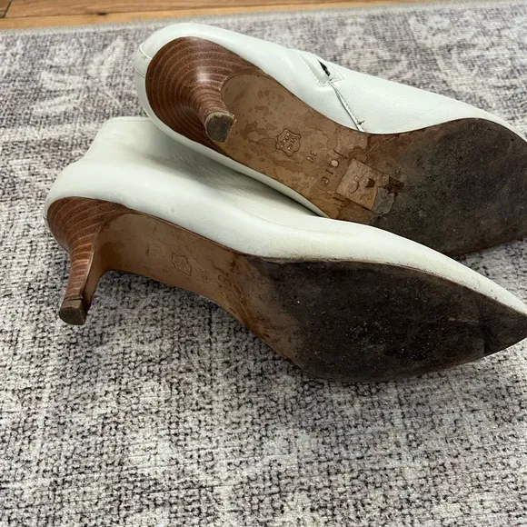 - Anthropologie joie white ankle boots - size 38 women’s 7.5 white