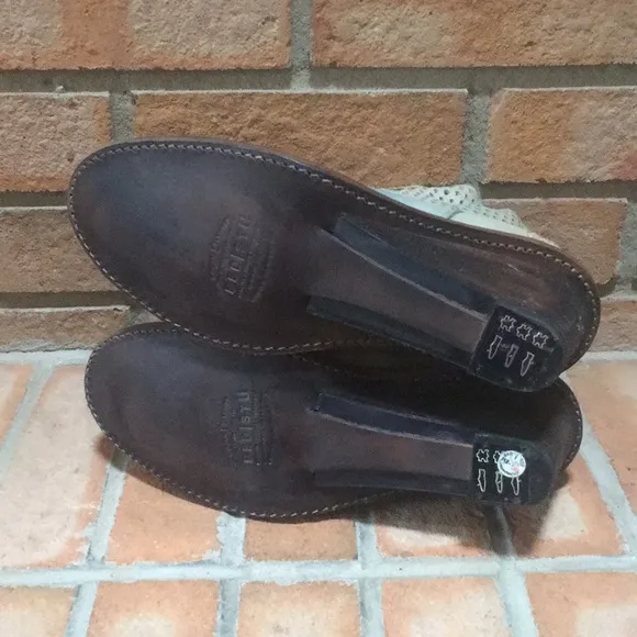 🆕 Bed Stu Countess Blue Rustic Leather Wedge Ankle Boots size 7