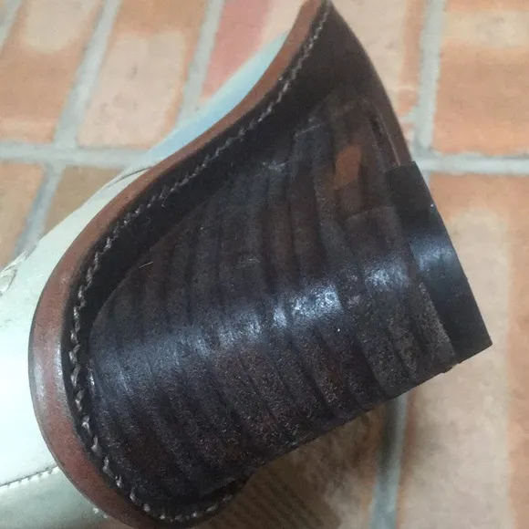 🆕 Bed Stu Countess Blue Rustic Leather Wedge Ankle Boots size 7