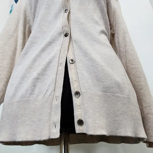 [ HALOGEN] womens size XL, Stella long sleeve, button up cardigan in Oatmeal .