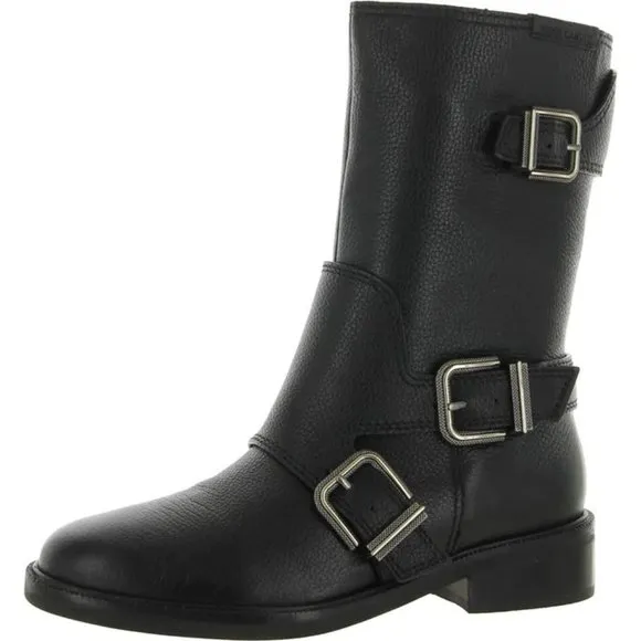 🆕 VINCE CAMUTO Alicenta Moto Bootie Boots 5.5 Black