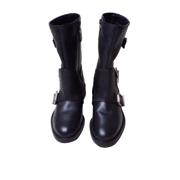 🆕 VINCE CAMUTO Alicenta Moto Bootie Boots 5.5 Black