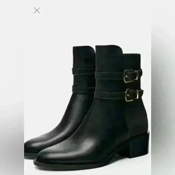 - Zara STRAPPY ANKLE BOOTS WITH BUCKLE🔥🔥🔥🔥🔥