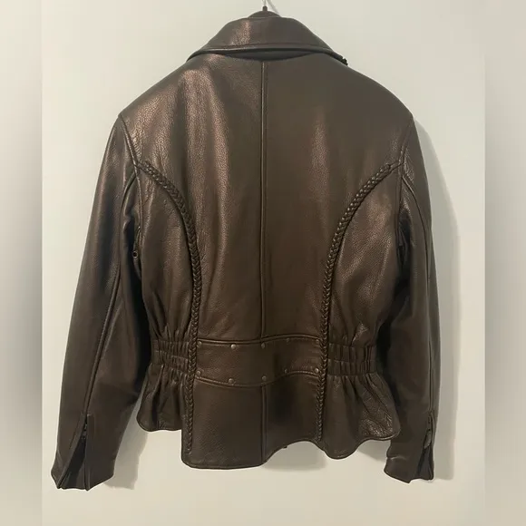 100% Genuine Leather Vintage First Classics Motorcycle Riding Jacket