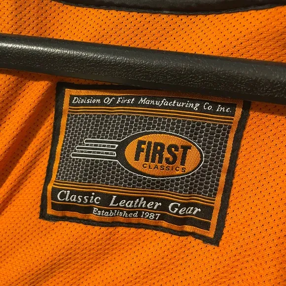 100% Genuine Leather Vintage First Classics Motorcycle Riding Jacket