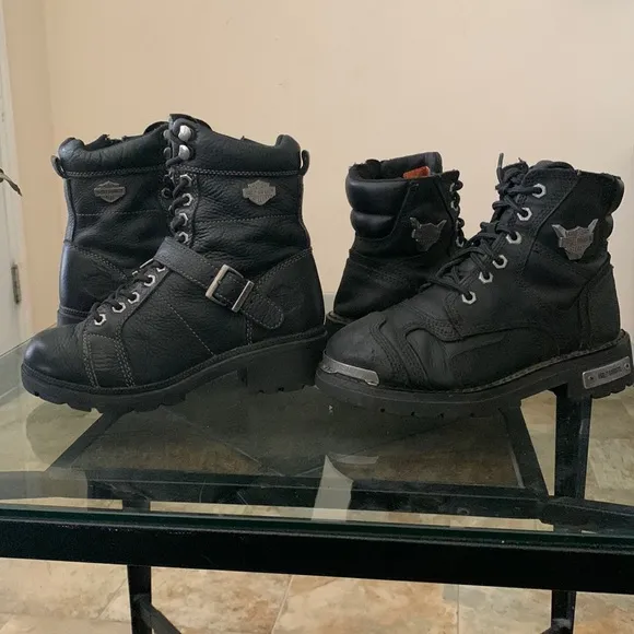 “2” HARLEY DAVIDSON Motorcycle Boot Bundle. Sizes 6.5 &amp; 7
