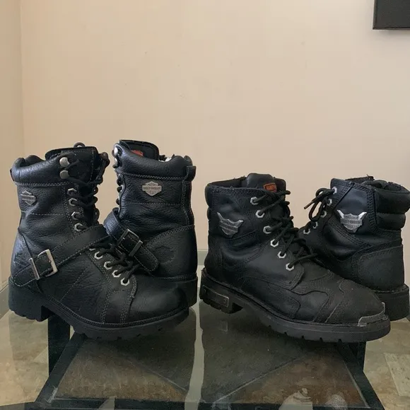 “2” HARLEY DAVIDSON Motorcycle Boot Bundle. Sizes 6.5 &amp; 7