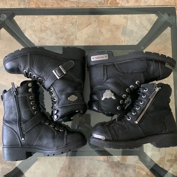 “2” HARLEY DAVIDSON Motorcycle Boot Bundle. Sizes 6.5 &amp; 7