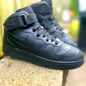 2021 Nike Air Force 1 Triple Black Mid