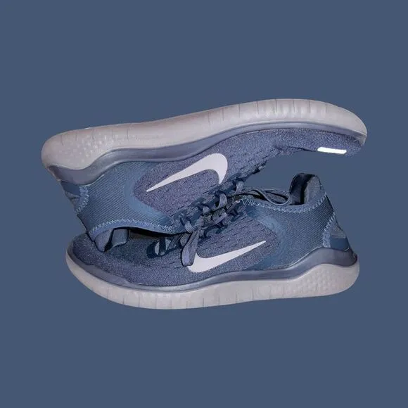 2022 Men’s Nike Free Run Flynit Blue Gray Running Shoes Sneakers Size 8