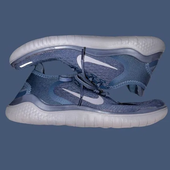 2022 Men’s Nike Free Run Flynit Blue Gray Running Shoes Sneakers Size 8