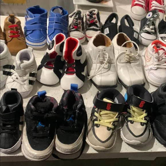 27 pair baby toddler shoes lot new and used branded and unbranded