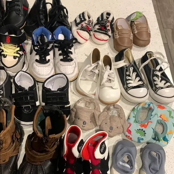 28pr baby toddler shoes lot 2c to 6c new and used branded and unbranded