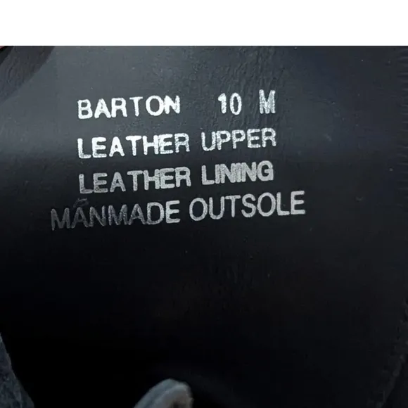 $575 Mens Paul Stuart &quot;Barton&quot; Leather Boots Black US 10
