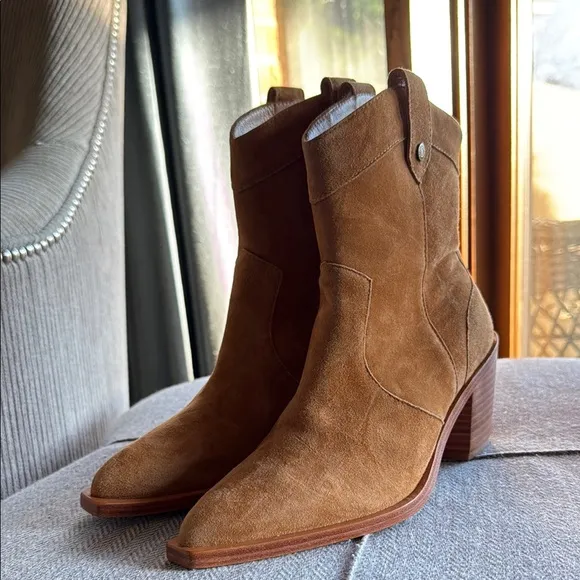 7 For All Mankind Brown Suede Ankle Boots