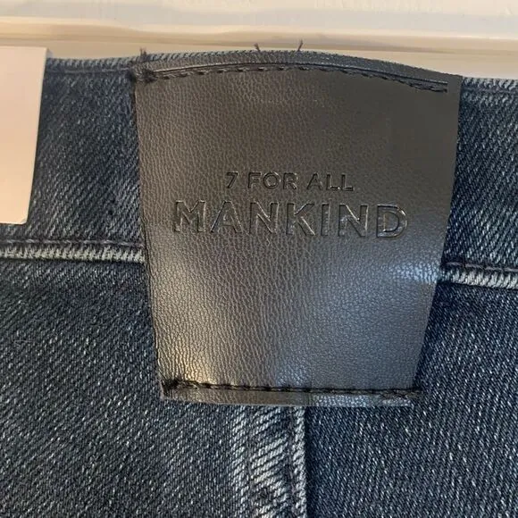 7 FOR ALL MANKIND JEANS DARK WASH ‘EASY BOOT’ HIGH WAISTED BOOT CUT SZ 24 NWT