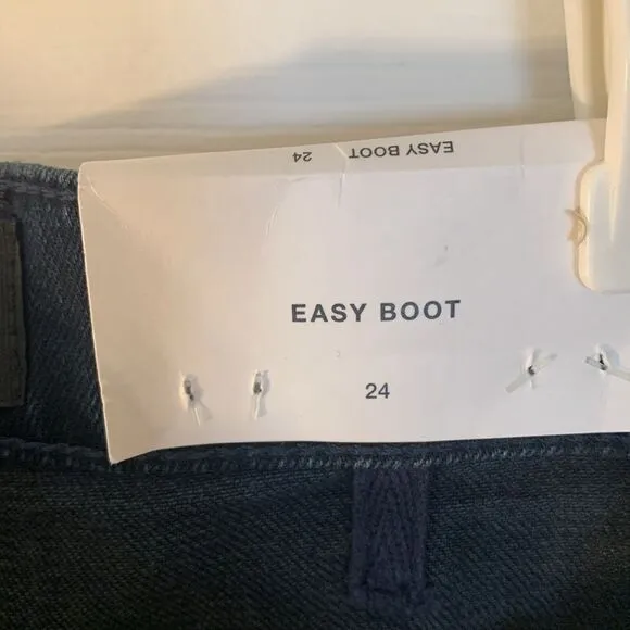 7 FOR ALL MANKIND JEANS DARK WASH ‘EASY BOOT’ HIGH WAISTED BOOT CUT SZ 24 NWT