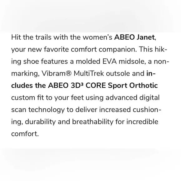 Abeo Women’s Janet Hiking Boots Shoes Size 9 in Gray