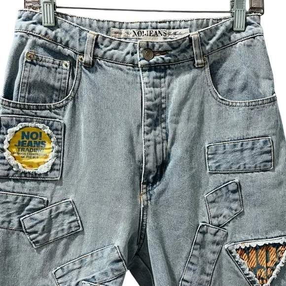 Absolutely Authentic No! Jeans Vintage 80's Distressed Straight Size 28x28 Denim
