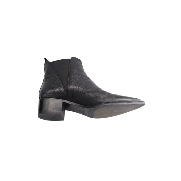Acne Studios Jensen Ankle Boots in Black Leather