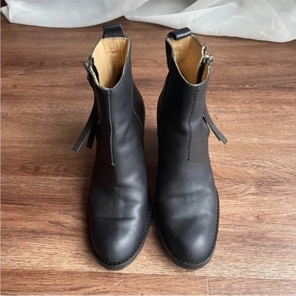 ACNE Studios Pistol Ankle Boots Black Leather Size 37 Size 7