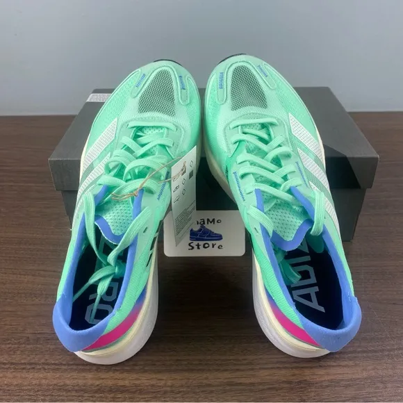 adidas Adizero Boston 11 Flexible Running Shoes Mint Green Woman’s Sz