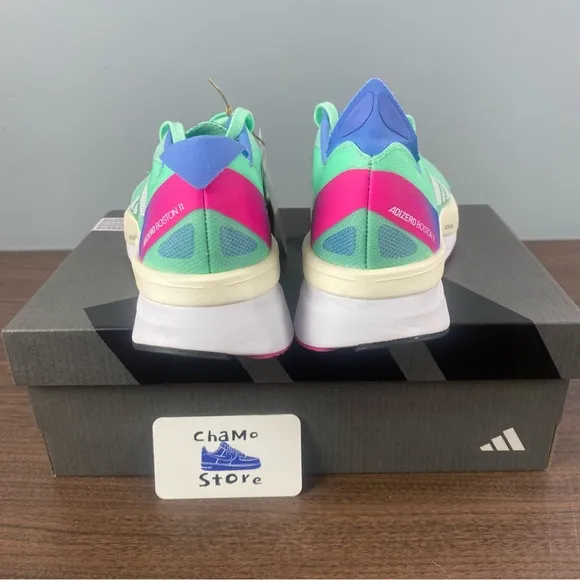 adidas Adizero Boston 11 Flexible Running Shoes Mint Green Woman’s Sz