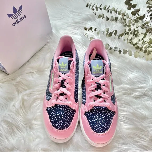Adidas CONTINENTAL 80 Sneakers Shoes True Pink Collegiate Navy Glow Blue W8.5