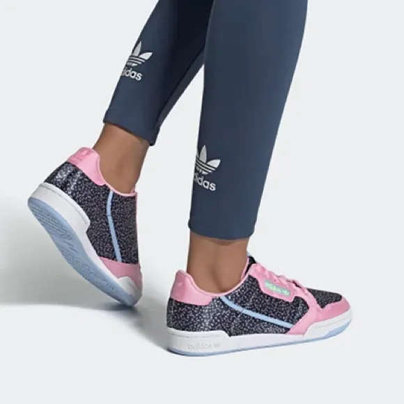 Adidas CONTINENTAL 80 Sneakers Shoes True Pink Collegiate Navy Glow Blue W8.5