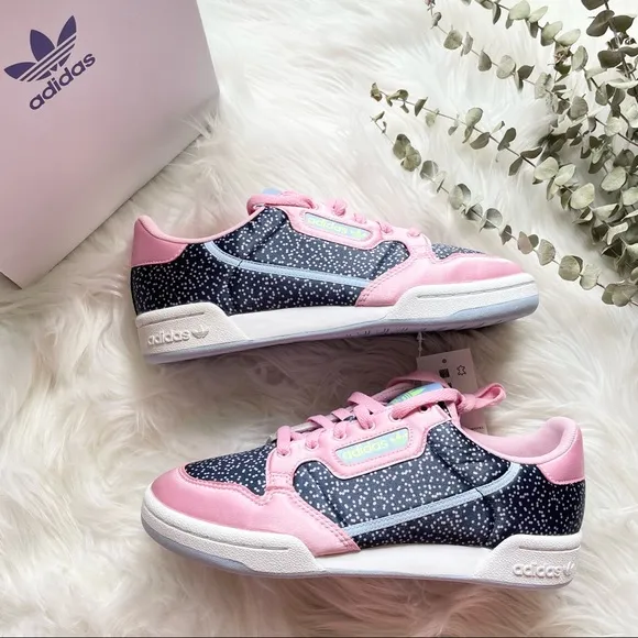 Adidas CONTINENTAL 80 Sneakers Shoes True Pink Collegiate Navy Glow Blue W8.5