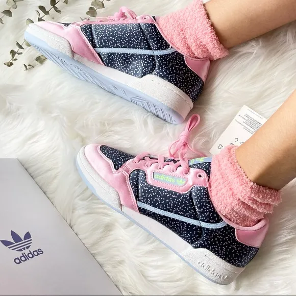 Adidas CONTINENTAL 80 Sneakers Shoes True Pink Collegiate Navy Glow Blue W8.5