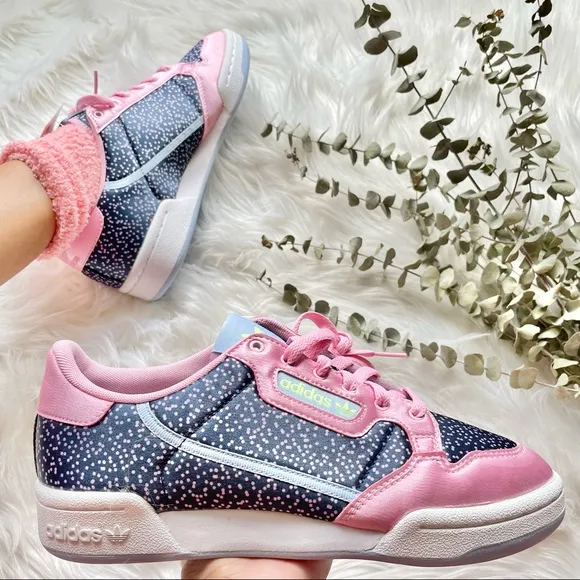 Adidas CONTINENTAL 80 Sneakers Shoes True Pink Collegiate Navy Glow Blue W8.5