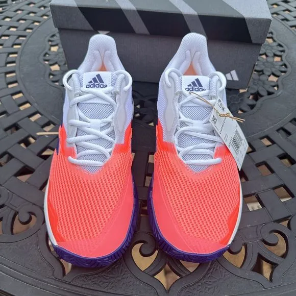 Adidas CourtJam Control Low Acid Red Legacy Indigo Women's Athletic Shoes GX6419