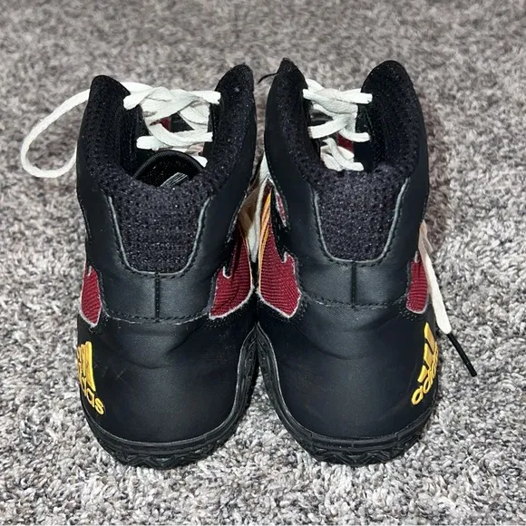 Adidas Mat Wizard 3 Wrestling AQ3071 Men's Size 7 Shoes Black/Maroon/Gold MW3