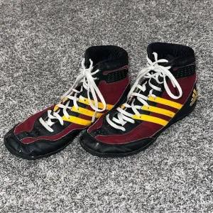 Adidas Mat Wizard 3 Wrestling AQ3071 Men's Size 7 Shoes Black/Maroon/Gold MW3
