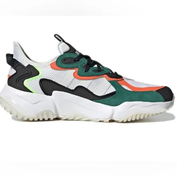 Adidas mens shoes Nirtocgarge green white orange new shoes