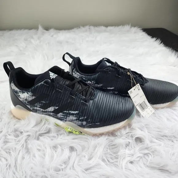 Adidas Men's Size 11.5 CODECHAOS Golf Shoes In Black &amp; Lime NWT