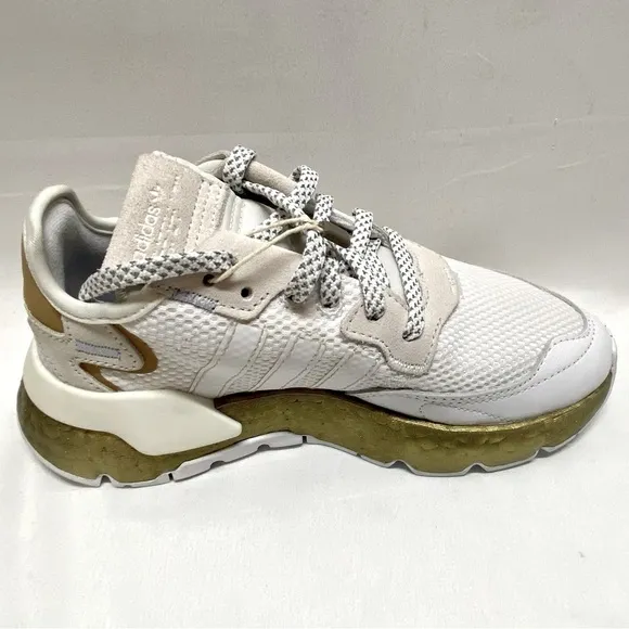 Adidas Nite Joggers Women’s Size US 5.5 Gold White FV4138 Boost Reflective NWT