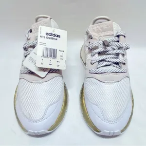 Adidas Nite Joggers Women’s Size US 5.5 Gold White FV4138 Boost Reflective NWT