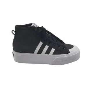 Adidas Nizza Platform Mid Mens Black White Shoes IG7833 Size 6