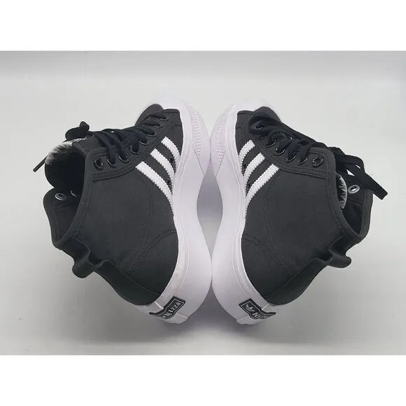 Adidas Nizza Platform Mid Mens Black White Shoes IG7833 Size 6