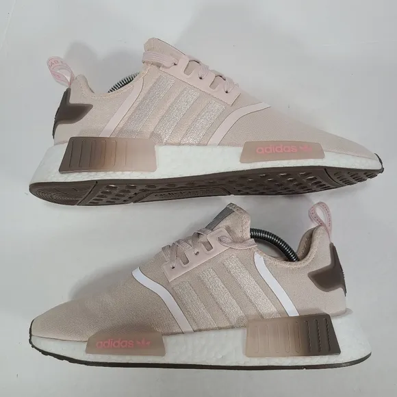 Adidas Originals NMD R1 Running Shoes Quartz Strata Brown Pink Women Size 10