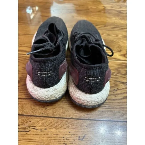 ADIDAS PureBoost Core Black/burgundy Men's Running Shoes Sz 11