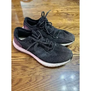ADIDAS PureBoost Core Black/burgundy Men's Running Shoes Sz 11