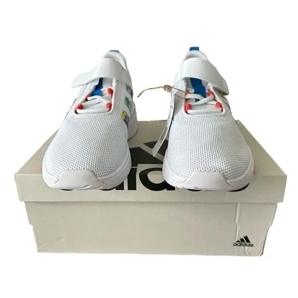Adidas Racer TR 23 EL Big Kids 6.5 ID7920 White with Geometric Designs