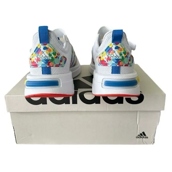 Adidas Racer TR 23 EL Big Kids 6.5 ID7920 White with Geometric Designs