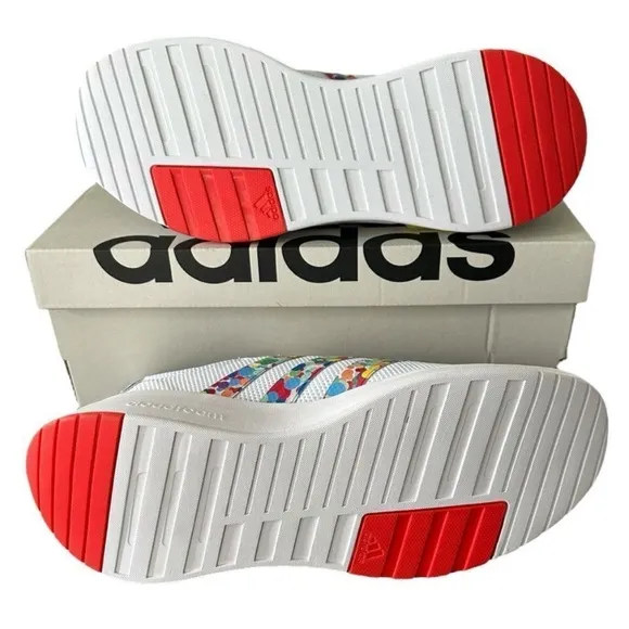Adidas Racer TR 23 EL Big Kids 6.5 ID7920 White with Geometric Designs