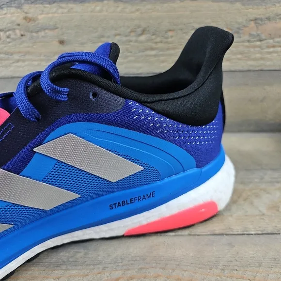 adidas Solar Glide 4 ST  Men's Running Shoes Legend Blue Silver Metallic Black