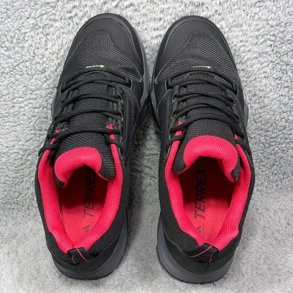 Adidas Terrex AX3 GTX Womens Size 9.5 Hiking Shoes Sneakers Black Red Gore-Tex