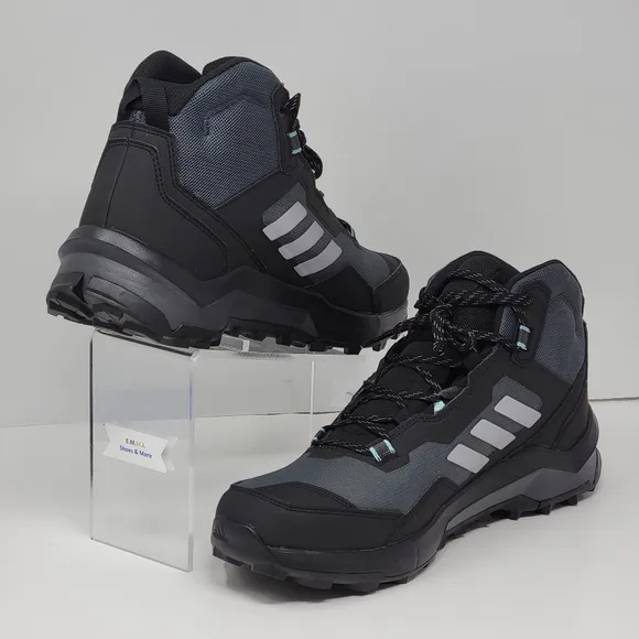 Adidas Terrex AX4 Mid GTX Women's Size 11.5 Hiking Shoes Grey Black HQ1049 New